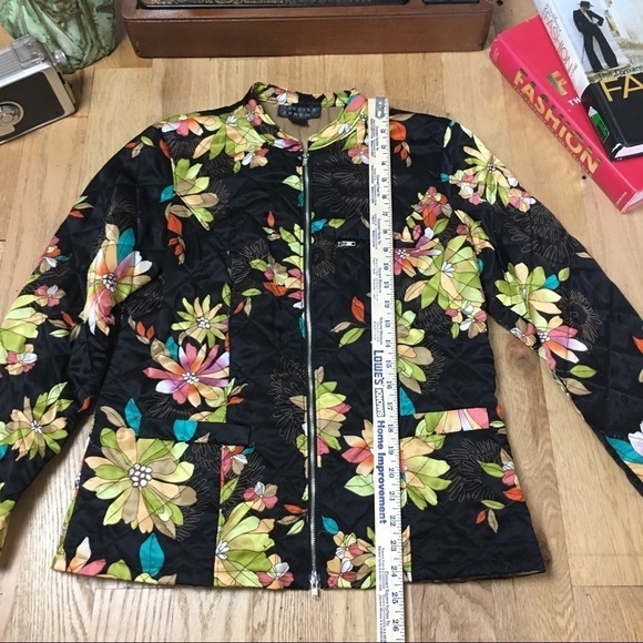 Vintage 80s Spenser Jeremy Silk Floral bla… - Picture 6 of 8